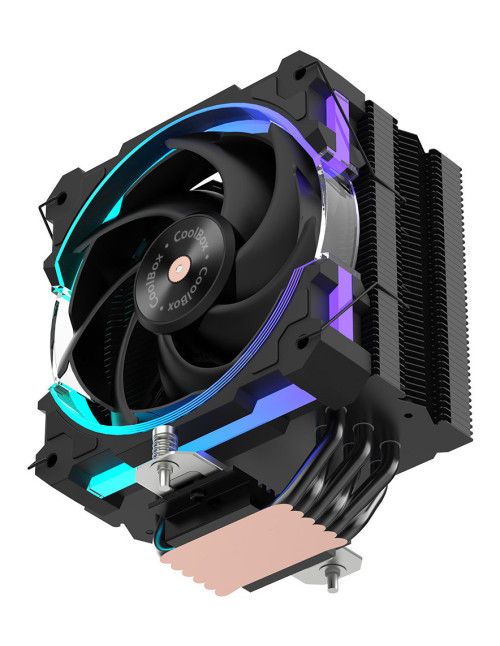 Ventilador disipador cpu gaming coolbox negro