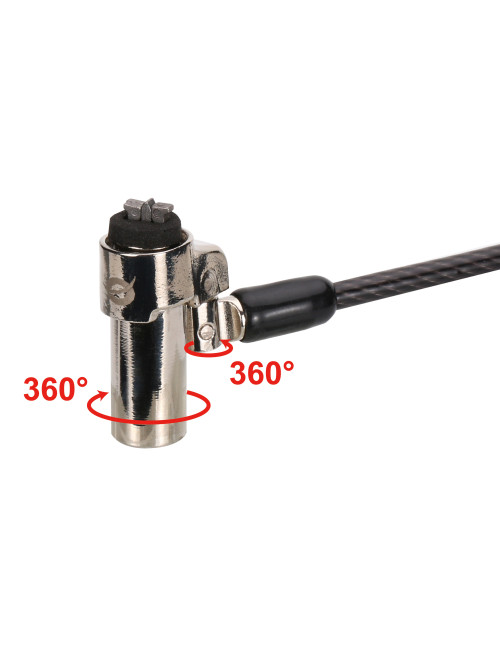 Cable seguridad conceptronic custodio02bnmt doble cabezal
