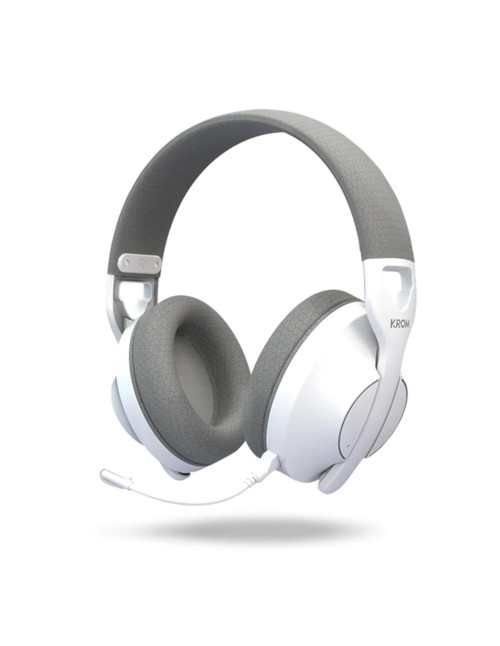 Auriculares gaming krom phase inalambrico blanco