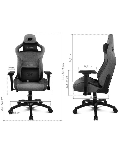 Silla gaming drift dr220 gris oscuro