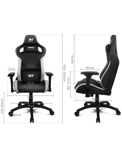 Silla gaming drift dr220 gris y