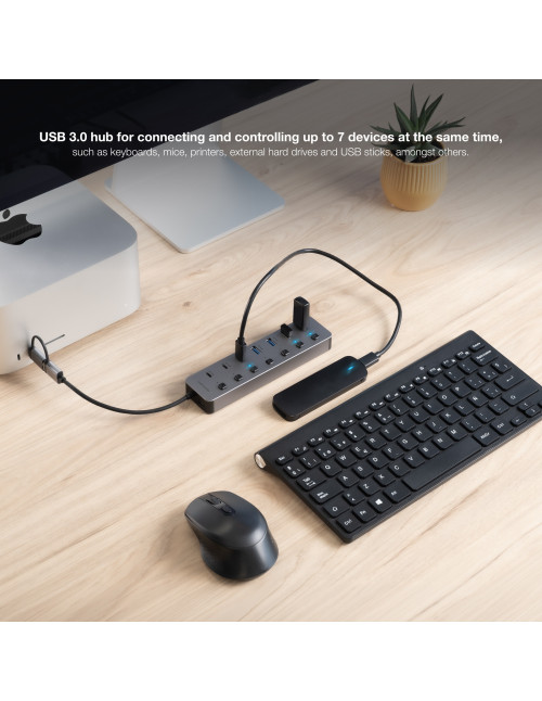 Hub nanocable usb - c a 4xusb - a+3usb - c+usb - c 5v