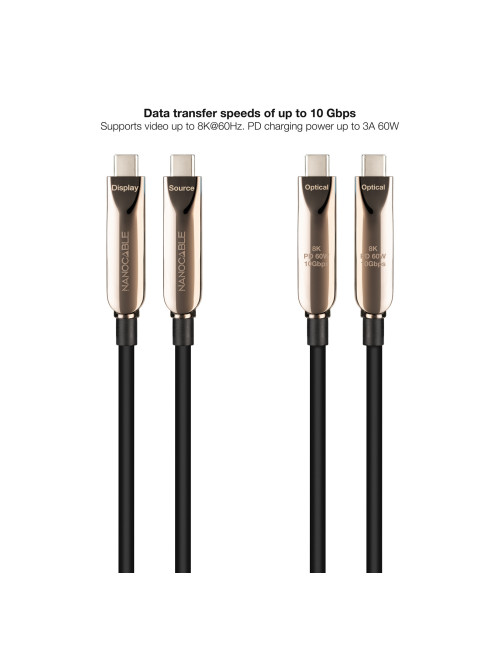 Cable nanocable usb3.2 gen2x1 aoc 60w