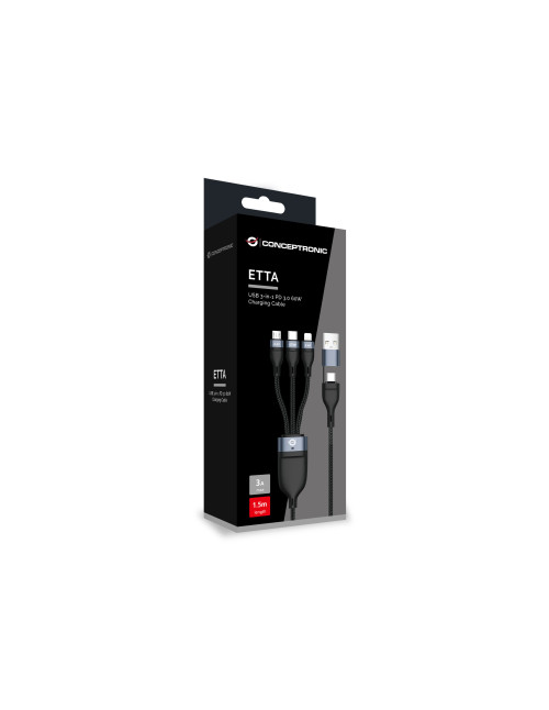 Cable usb 3in1 conceptronic 1.5m pd
