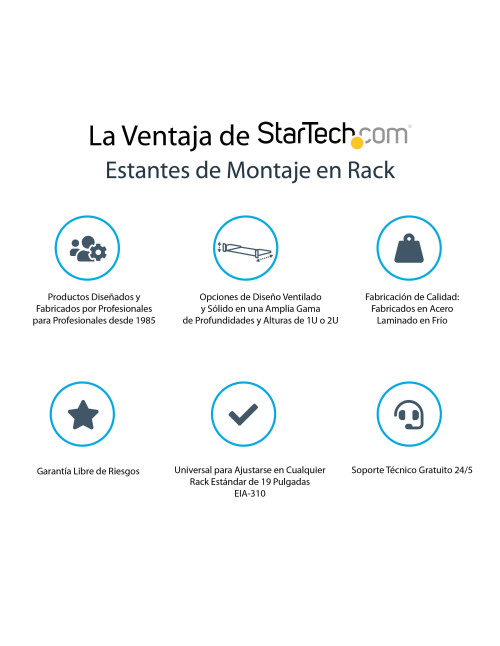 Bandeja fija 2u rack startec 2u22kg
