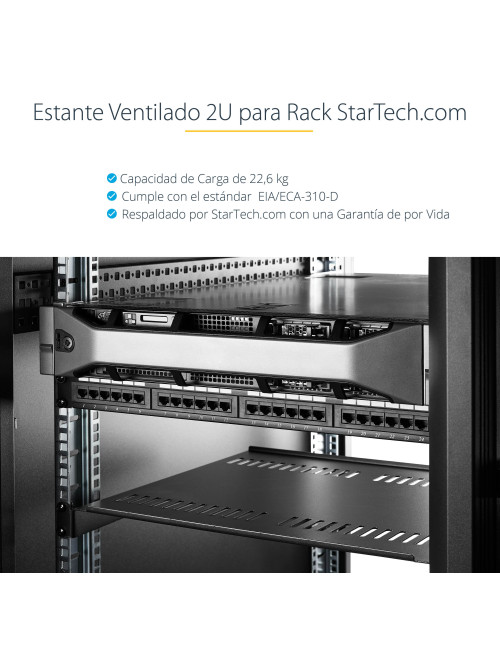 Bandeja fija 2u rack startec 2u22kg