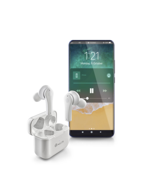 Auriculares inalambricos ngs artica bloom white