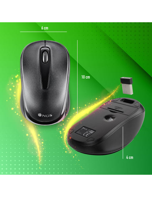 Raton inalambrico ngs easygam usb 1200dpi