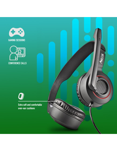 Auriculares ngs con microfono ajust jack
