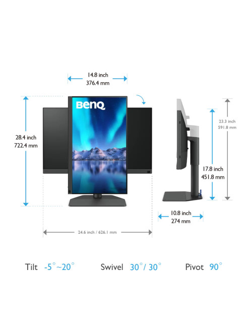 Monitor benq sw272qn 27 pulgadas 2k qhd