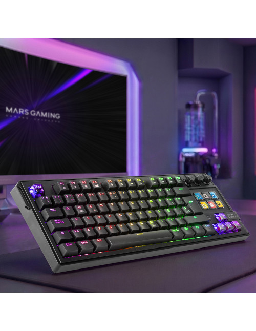 Teclado mars gaming mkmaster rgb negro