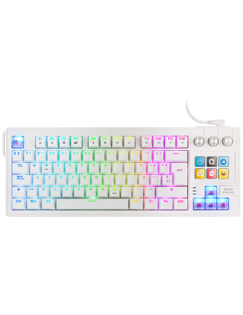 Teclado mars gaming mkmasterwes rgb blanco