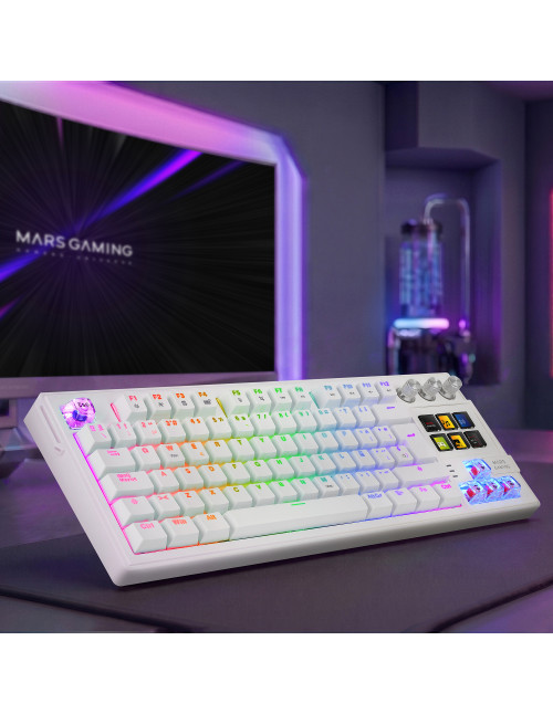 Teclado mars gaming mkmasterwes rgb blanco