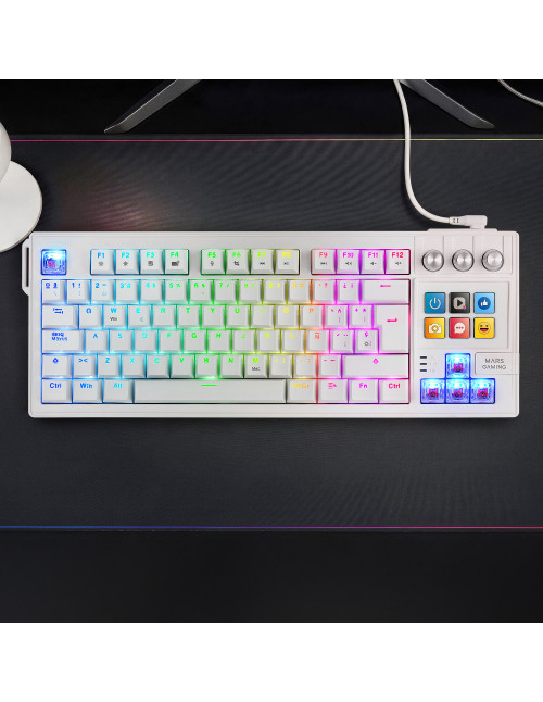 Teclado mars gaming mkmasterwes rgb blanco