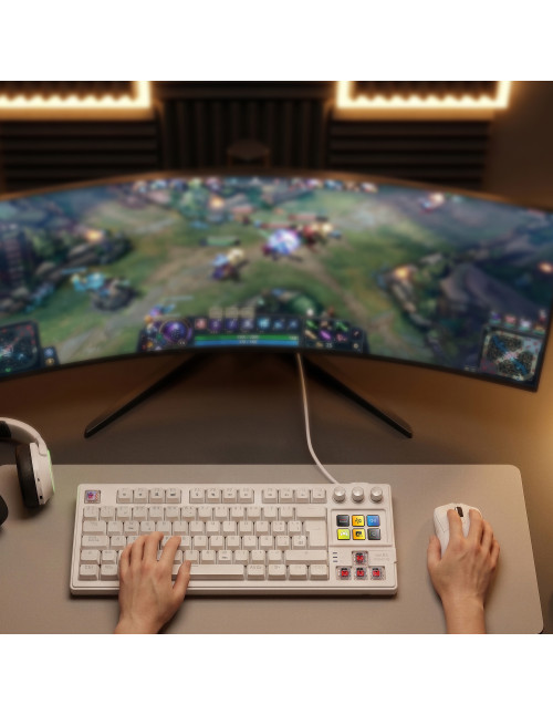 Teclado mars gaming mkmasterwes rgb blanco