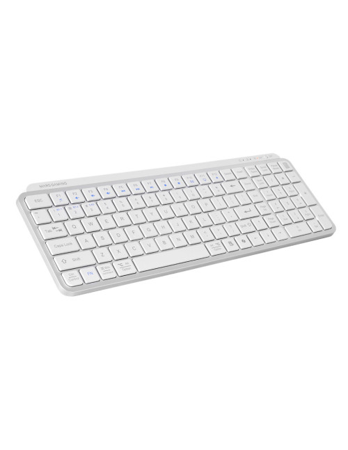 Teclado mars gaming mksilenkeyswes inalambrico blanco