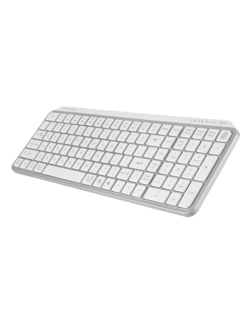Teclado mars gaming mksilenkeyswes inalambrico blanco
