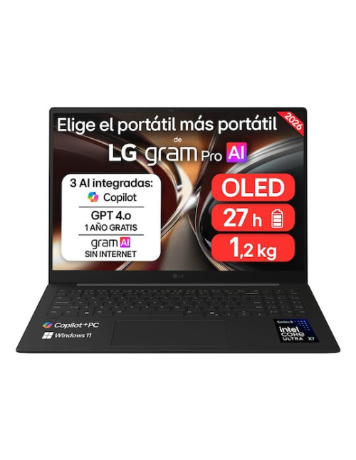 Portatil lg gram pro 16z90u ux7 - 358h