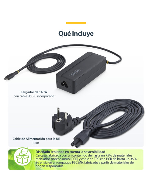 Cargador portatil usb tipo c startech