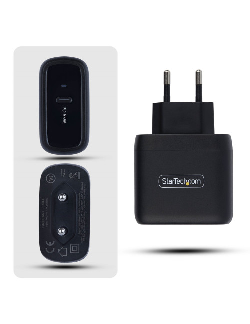 Cargador pared startech 65w 1x usb