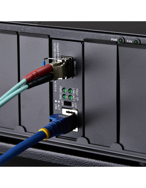 Conversor medios fibra startech lc monomodo