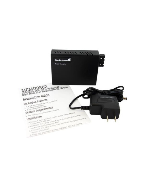 Conversor medios ethernet a fibra startech