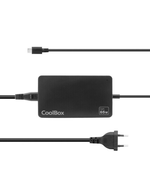 Adaptador cargador portatil usb - c coolbox 65w