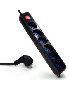 Regleta ewent 6 tomas shucko interruptor