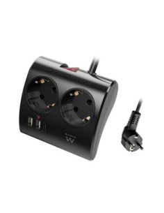 Regleta ewent 2 tomas shucko 2