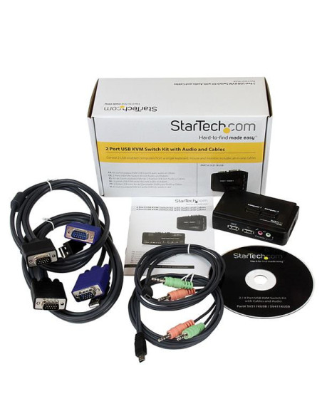 Conmutador kvm startech 2 puertos todo