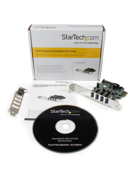 Tarjeta puertos pci express startech pexusb3s4v