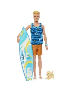 Muñeco barbie mattel ken tabla surf
