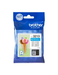 Cartucho tinta brother lc3213c cian 400