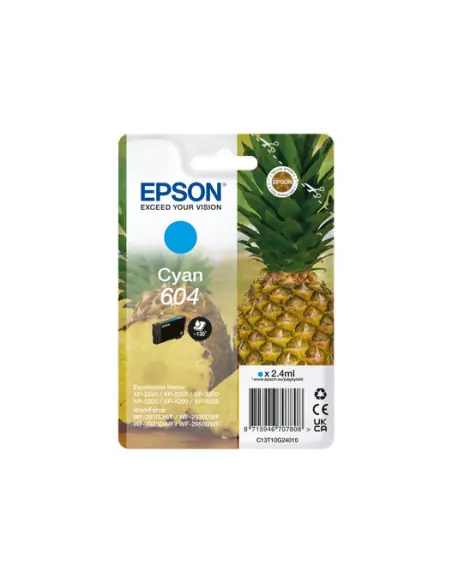 Cartucho epson 604 cian c13t10g24010 xp2200