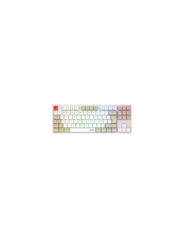 Teclado gaming royal pbt mecanico blanco