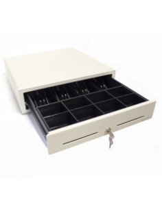 Cajón portamonedas manual blanco 41 x