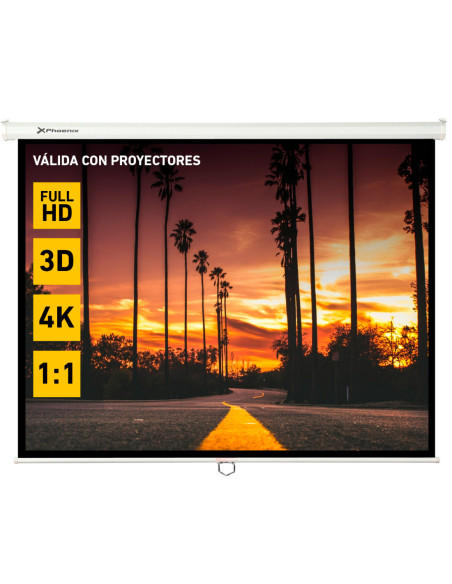 Pantalla manual videoproyector pared y techo