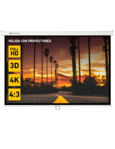 Pantalla manual videoproyector pared y techo
