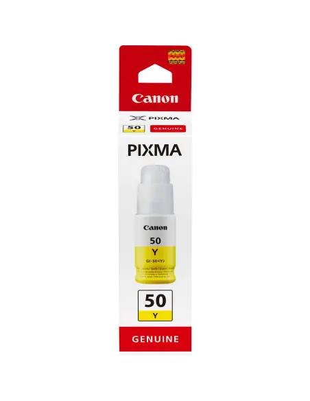 Botella tinta canon gi - 50y amarillo 70ml