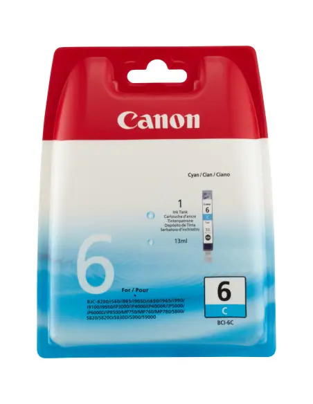 Cartucho tinta canon bci 6c cian