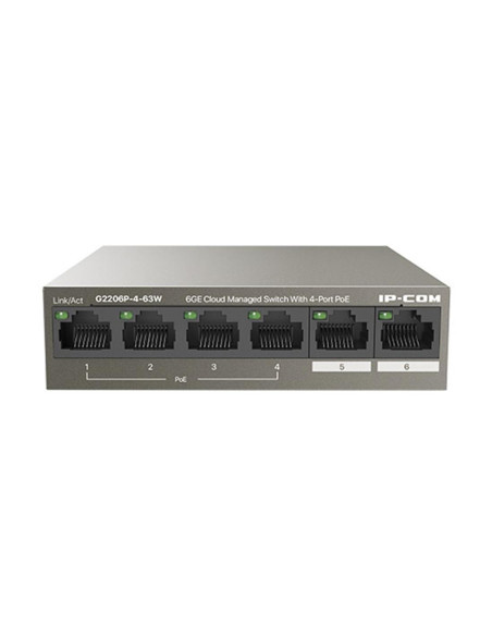 Switch ip - com g2206p - 4 - 63w 6 puertos