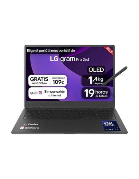 Portatil lg 16t90tp - k u7 - 258v 32gb ssd