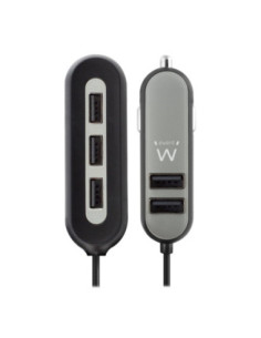 Cargador usb ewent coche 5 puertos