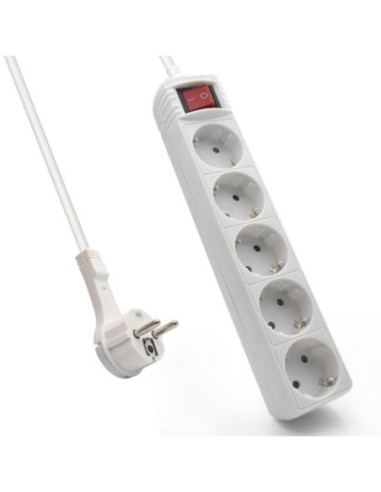 Regleta ewent 5 tomas shucko interruptor