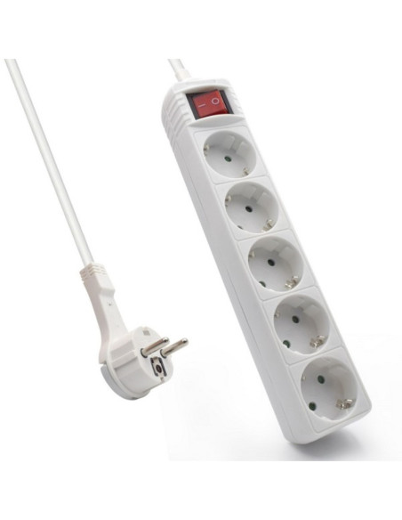 Regleta ewent 5 tomas shucko interruptor