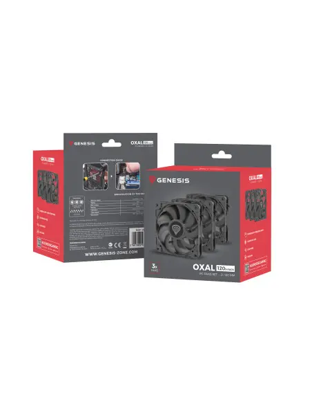 Ventilador caja genesis oxal 120 negro