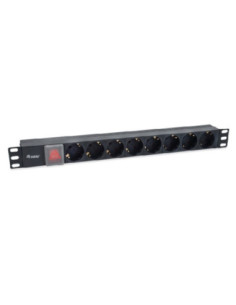 Regleta equip rack 19 pulgadas 1u 8