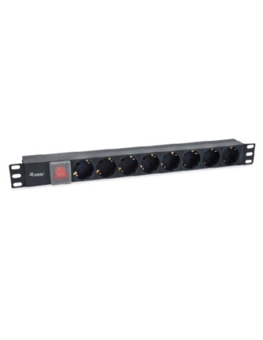 Regleta equip rack 19 pulgadas 1u 8
