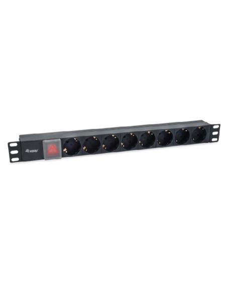 Regleta equip rack 19 pulgadas 1u 8