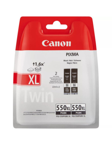 Pack cartucho tinta canon pgi - 550xl negro